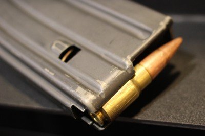 Single stacked a standard AR mag will hold 10 rounds of .416 Hushpuppy.