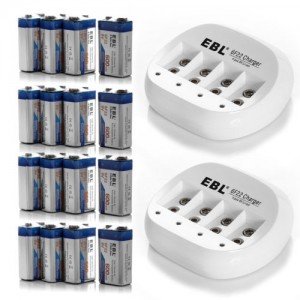 Prepping 101: Rechargeable Batteries - Where There's Smoke... 9v batteries have an even wider gap between the power capacities. These 600mah go for a few bucks each with chargers on Ebay.