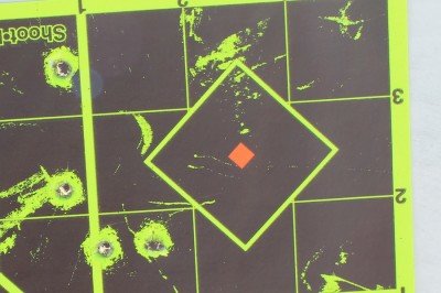 4 fast shots with the Aimpro from 25 yards.  
