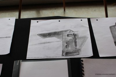 An early concept drawing of the safe.