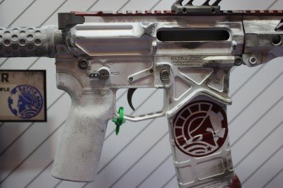 The weathered finish is Cerakote.
