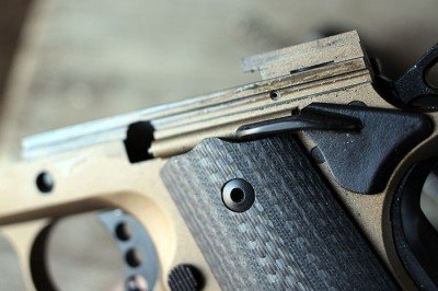 The rails on the titanium frame has a tungsten carbide coating. 