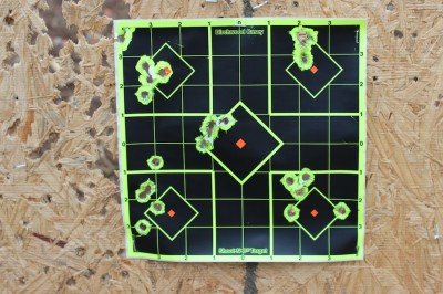 Five shooters with the Christensen from 25 yards. The accuracy is superb. The shooters, though...