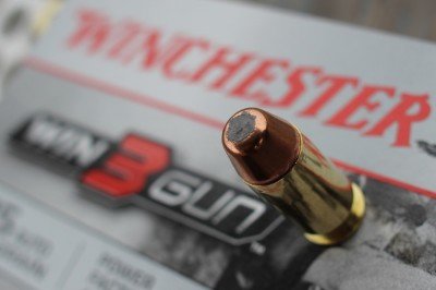 Winchester's 3 Gun .45 ACP. Even the flat nosed bullets feed well.