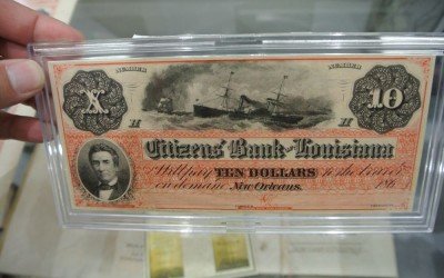 The New Orleans 10 dollar bill.  Also called a Dix for the French word for ten. Dix.... Dixie. Yep, that is the story of where the name Dixie came from.