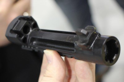 The barrel on the new DE will be modular between calibers.