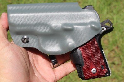 My Mustang holster holds a Kimber nicely, too.