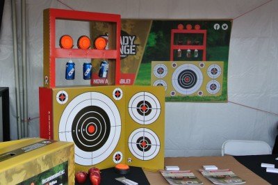 Full soda cans would make a mess on the target... but they are more fun to shoot.
