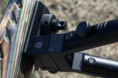 The UTG bipod is easy to install.