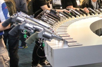 Some of the Smith and Wesson Performance Center guns at SHOT Show