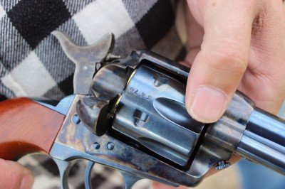 Uberti Cattleman Single Action--New Old Gun Review Gate open and ready to load.