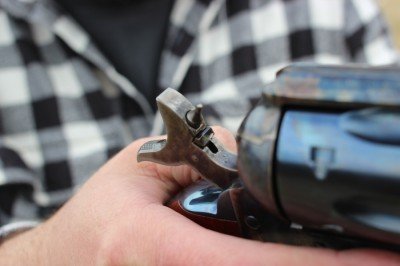 Uberti Cattleman Single Action--New Old Gun Review You can see the "Swiss safety".