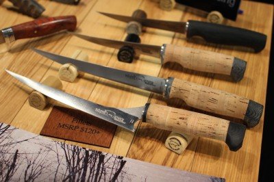The cork handles and thin blades allow for these to float. And the fillet knives are tempered at to lower Rockwell hardness to allow for flexibility.