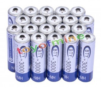 In the AA size you can find 20 packs on Ebay for less than $1 per battery. These AAs are 3,000 mah.