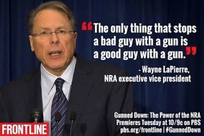 NRA Exec. V.P. Wayne LaPierre. (Photo: FRONTLINE)