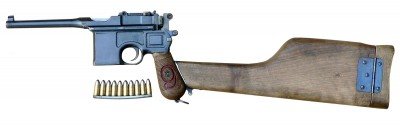 Gletcher is not offering the shoulder stock for the gun, like an original shown here, but there is a slot for one so hopefully they plan to do so. 