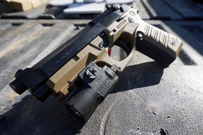 Recover that Beretta m9 The M9 with the ReCover installed.