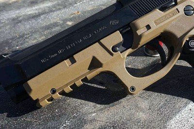 Recover that Beretta m9 All of the controls remain accessible, of course.