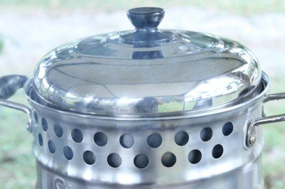 Though I set it up correctly, even the StoveTec pot wouldn't boil with just that little amount of fuel. 