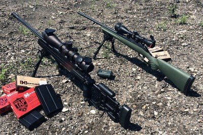 The Ruger American rifle Predator holding its own in some tough company. Foreground is PWS MK3 with Vortex Razor HD.