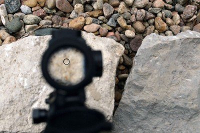 No batteries? No worries. The reticle is etched in and will still be visible.