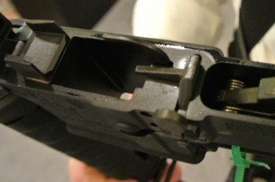 9mm Duty Rifles Right and Left Hand - Stag Arms--SHOT Show 2015 The interior of the 9mm has a generous feed ramp.