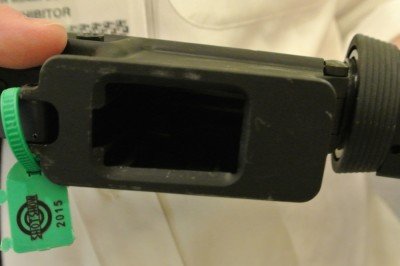 9mm Duty Rifles Right and Left Hand - Stag Arms--SHOT Show 2015 The mag well on the 9mm.