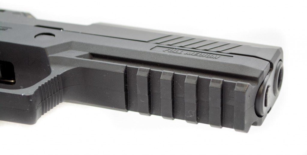 The full size grip module offers a spacious M1913 rail for accessories