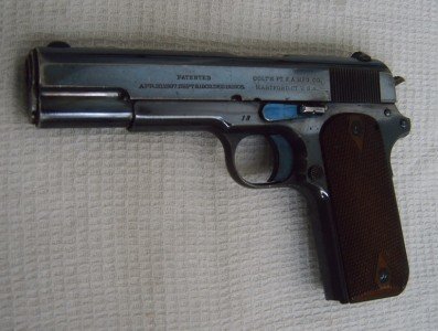 The Colt 1909.  The slide lock looks like that on the 1911.  We are getting closer! 