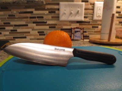 My Ban Tang Santoku.  Helluva Blade!