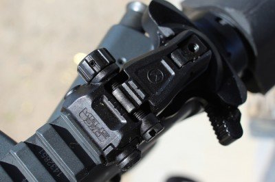 The MBUS Pro sights are steel, and very nice.