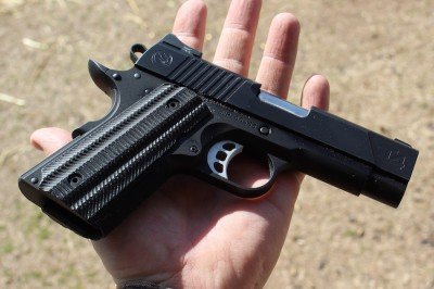 While it isn't as small as the new line of single stack 9mms, it isn't as big as you would think. The T4 is easily concealable and shoots rings around the plastic pistols.