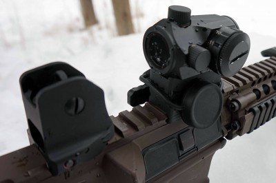 The Primary Arms Micro Dot--Easy on the Wallet With the riser, the optic is ideal for cowitnessing on an AR.