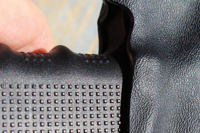 And the holster covers the mag release, too, which is an extra safety measure.