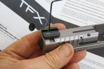 Tritium Night Sights for My XD-S - 7? One thing I love about these sights is that the rear sight floats in the dovetail with a few thousands of play, and you lock it in with a set screw.