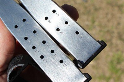 The flush-fit mag and the extended mag. One in the gun, one in the pocket.