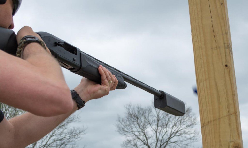 SilencerCo's Salvo 12 in action against the clays.