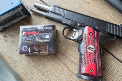 I tested accuracy and velocity with a Springfield Armory 1911 TRP.