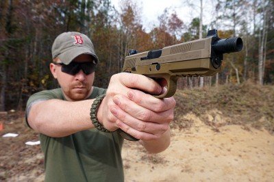 Can the FNX 45 Tactical be adapted for the Modular Trials? If you do have big hands, the FNX-45 should be a natural fit.