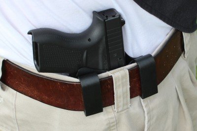 People think that because the 42 is larger than other .380s, it will be harder to conceal. Not so. Here it is in the Bravo Concealment.