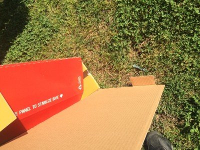 The little tab that sticks out is for the stakes. 