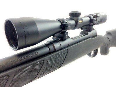 The Nikon 3-9x scope is factory bore sighted to get you on paper quickly.