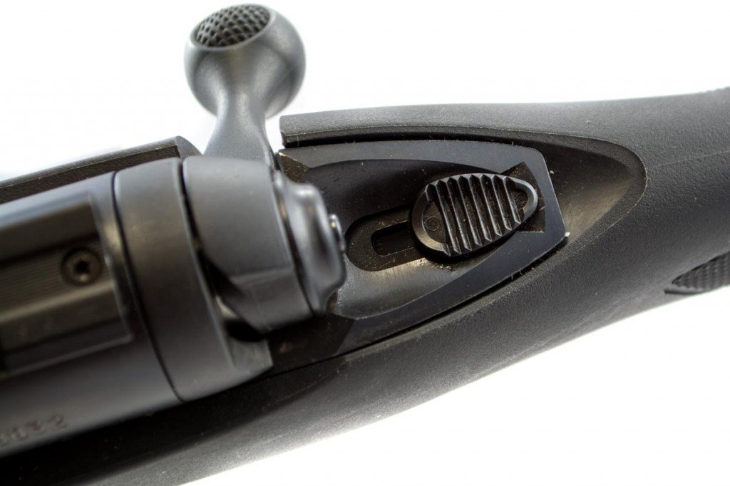 Savage M-11 Trophy Hunter XP Package Review The safety has three positions: Fire, trigger lock and bolt and trigger lock.