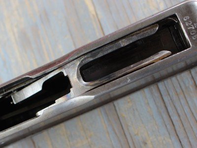 Bottom of the receiver with the trigger group out. 