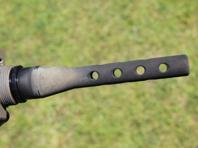 The cannon tube screws directly to this tube, which extends from the upper.