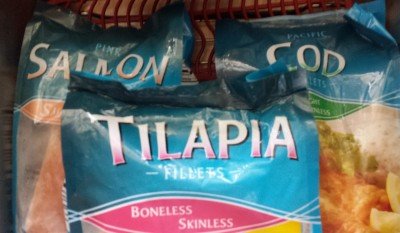 You can fit about a pound and a half of fish in a half pint jar. Tilapia is less per pound at Walmart than peeled carrots. 