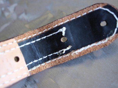 Get Serious about your Belt--Mean Gene The liner helps the leather hold its shape. The combination of materials makes the belt less prone to stretching and warping.