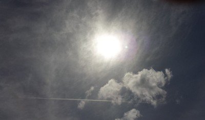 In your skies today, you may find that there is only one plane running short trails across the path of the sun. They don't have enough planes to keep the ice caps from melting, and your keep your skies filled with white clouds at the same time. 