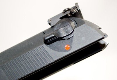 The safety / decocking lever works just like the original.