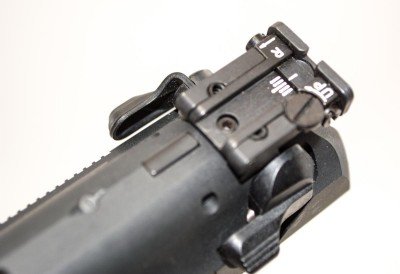 The adjustable rear sight is outstanding.